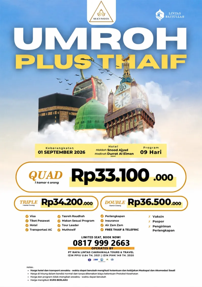 Umroh Plus Thaif Sept