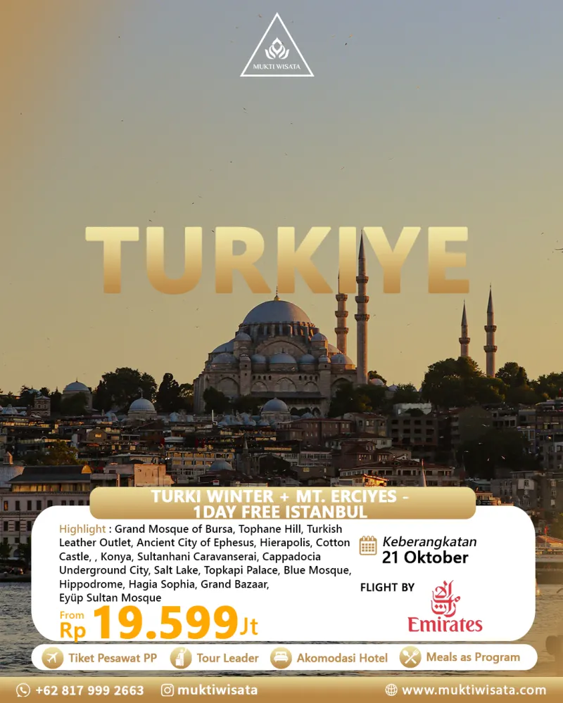 10D7N WONDERFUL TURKIYE by EMIRATES
